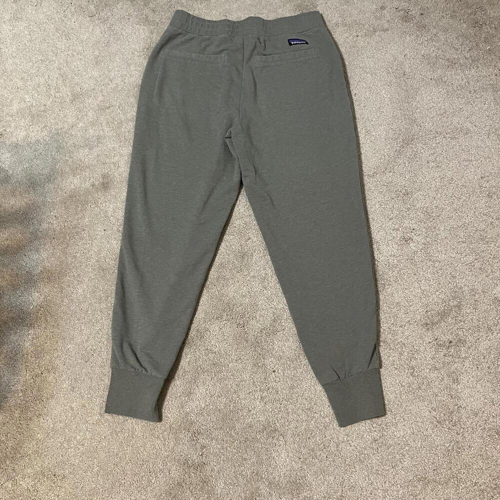 Patagonia Organic Cotton Olive Green Sporty Cozy Women's Jogger Pants Medium - Picture 3 of 3